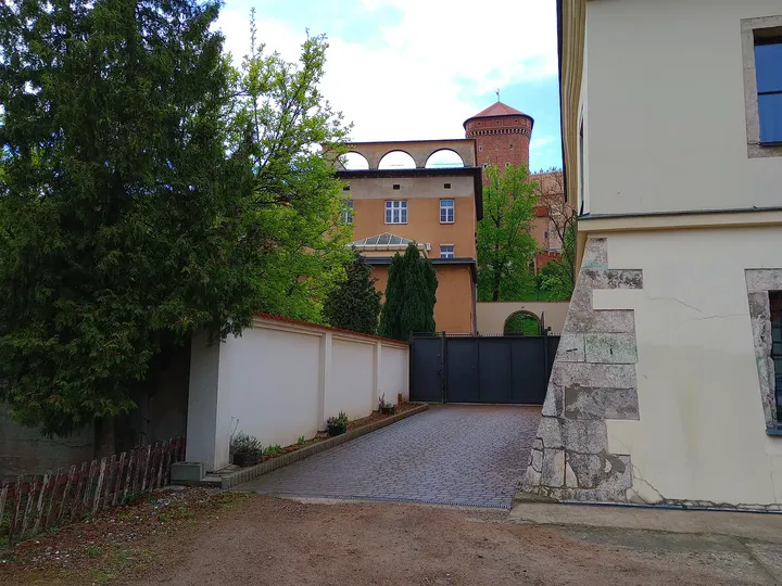 The courtyard entrance at Bernardine monastery garden