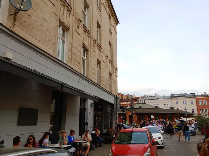 Bistro frontage and outside tables at Bistro Bazaar
