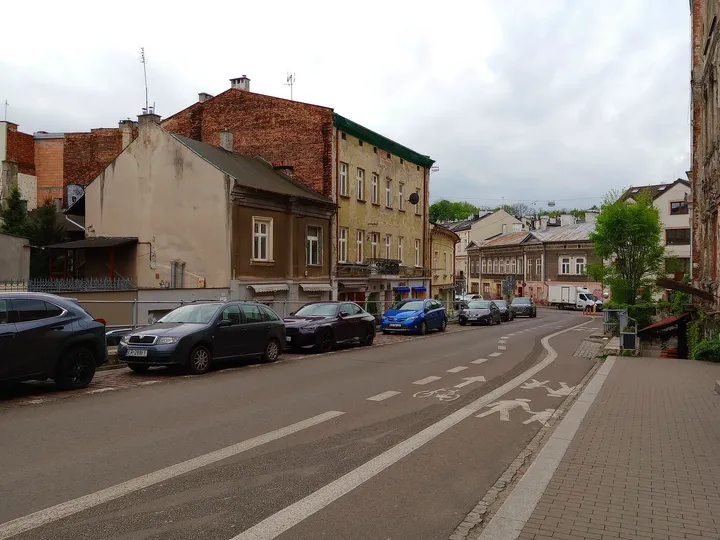 A view along the street at Brodzińskiego Street