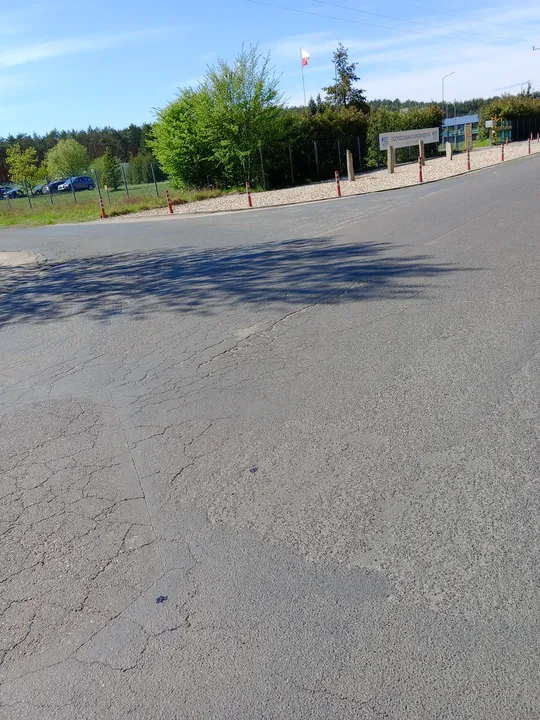 Road crossing on the local ride at Chemiczna–Łężyca cycling loop
