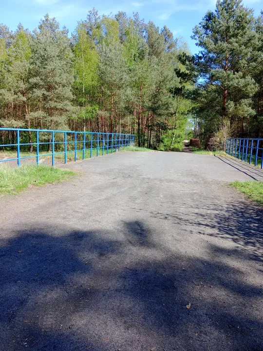 Railings at a route junction at Chemiczna–Łężyca cycling loop