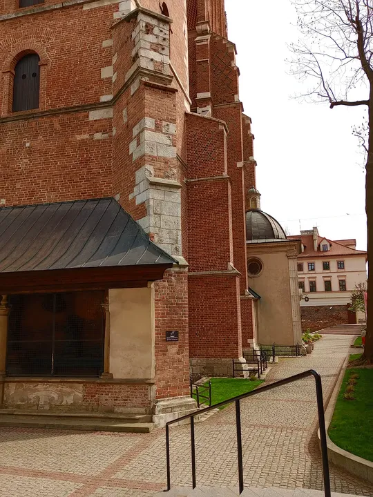 Side of the entrance porch at Corpus Christi Basilica, Kraków