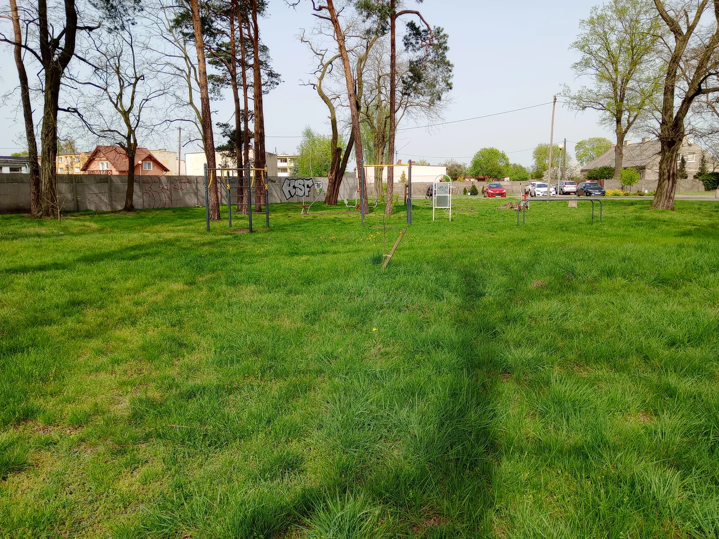Wide view of the exercise ground at Czerwieńsk outdoor exercise ground
