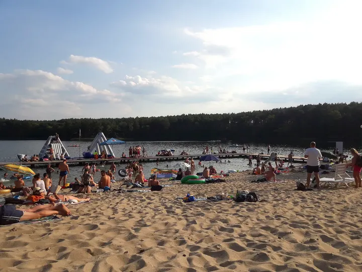 Bathing beach on the capture date at Dąbie lakeside recreation ground