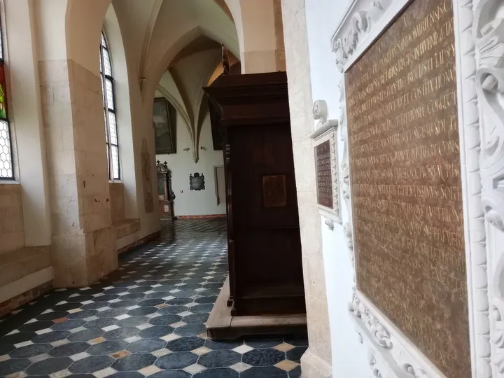 The vaulted passage beside a doorway at Dominican monastery, Kraków