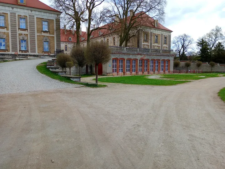 A wing and the forecourt at Ducal Palace, Żagań