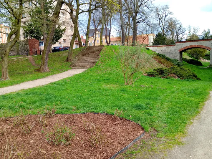 A park path beside the palace at Ducal Palace, Żagań