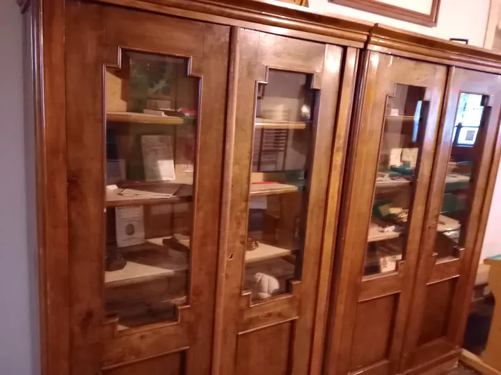 Cabinet containing smaller exhibits at Ethnographic Museum, Kraków