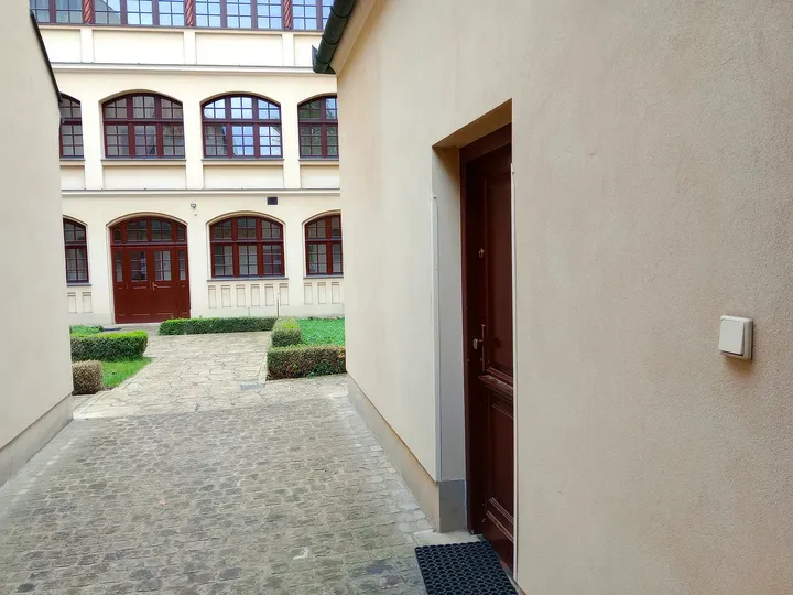 The open courtyard inside the complex at Franciscan monastery, Kraków