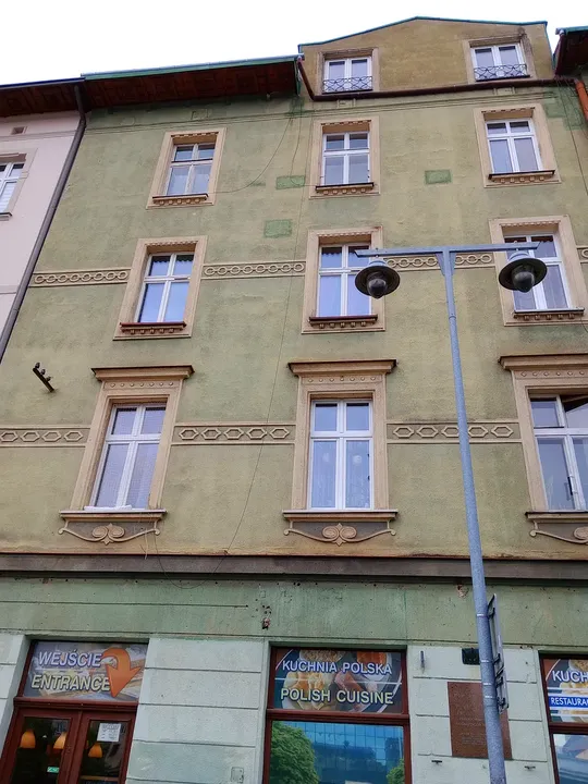 The former pharmacy building at the edge at Ghetto Heroes Square