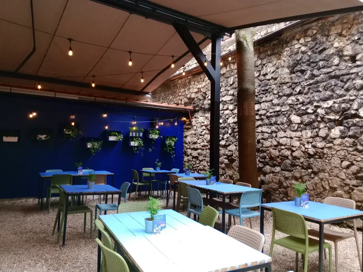 Dining room viewed from the entrance at Hamsa