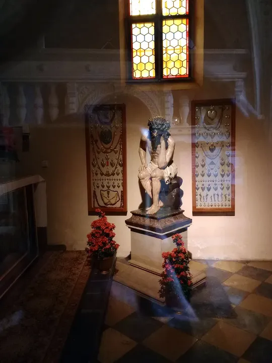 An interior devotional figure at Holy Cross Church, Kraków
