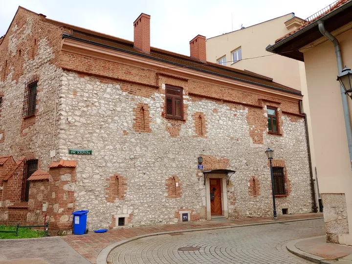 Historic frontage beside the pavement at Holy Cross presbytery, Kraków