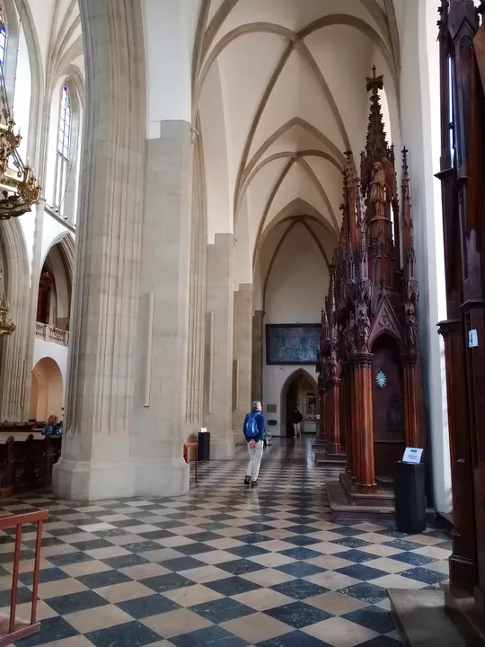 Vaulting above the side aisle at Holy Trinity Basilica, Kraków