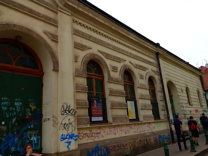 Entrance at the building corner at Jewish Culture Centre, Kraków