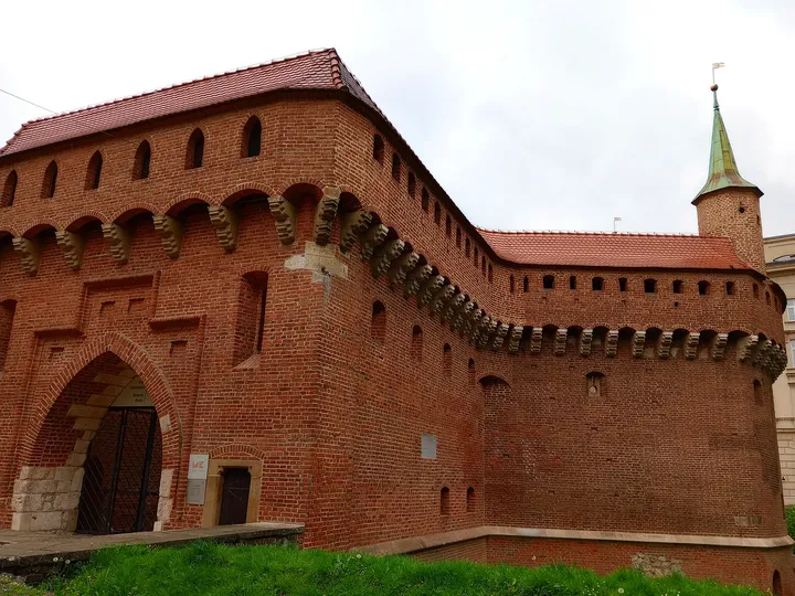 A doorway in the outer wall at Kraków Barbican