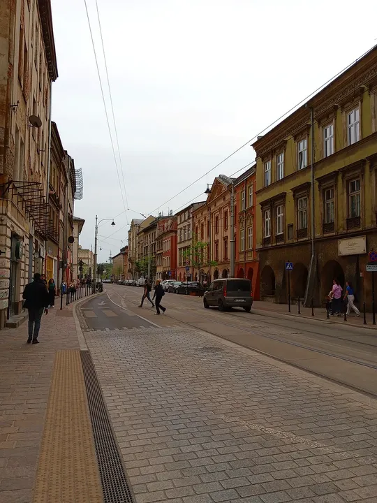 Pavement approach through Kazimierz at Krakowska Street
