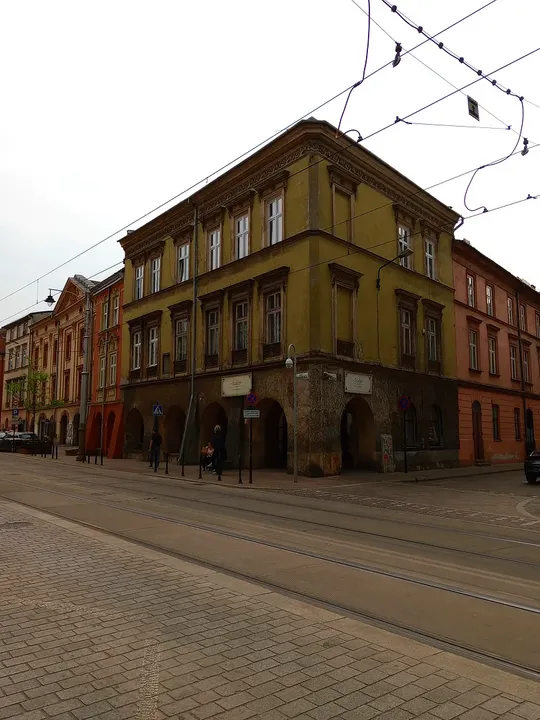 Street corner along the tram route at Krakowska Street