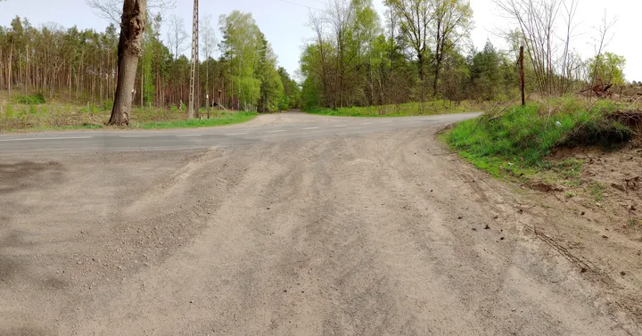 Sandy junction on the local ride at Krępa–Czerwieńsk cycling route