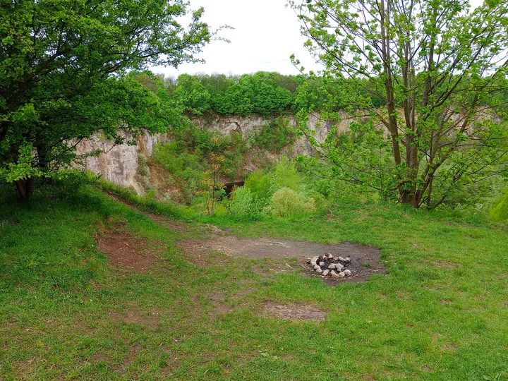 Opening on the green slope at Liban Quarry