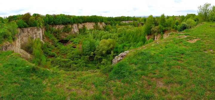 View down from the quarry rim at Liban Quarry
