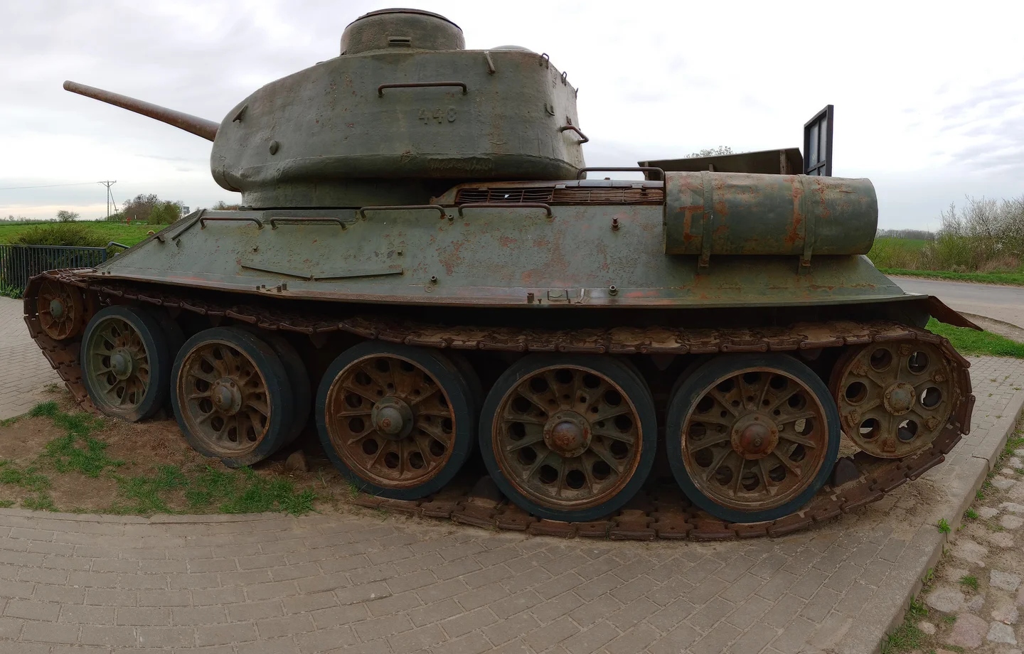Tank displayed on the museum grounds at Międzyrzecz Fortified Region