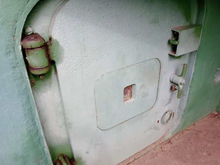 Metal fittings around the reinforced doorway at Międzyrzecz Fortified Region
