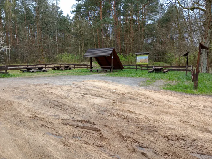 Open ground beside the route at Międzyrzecz Fortified Region