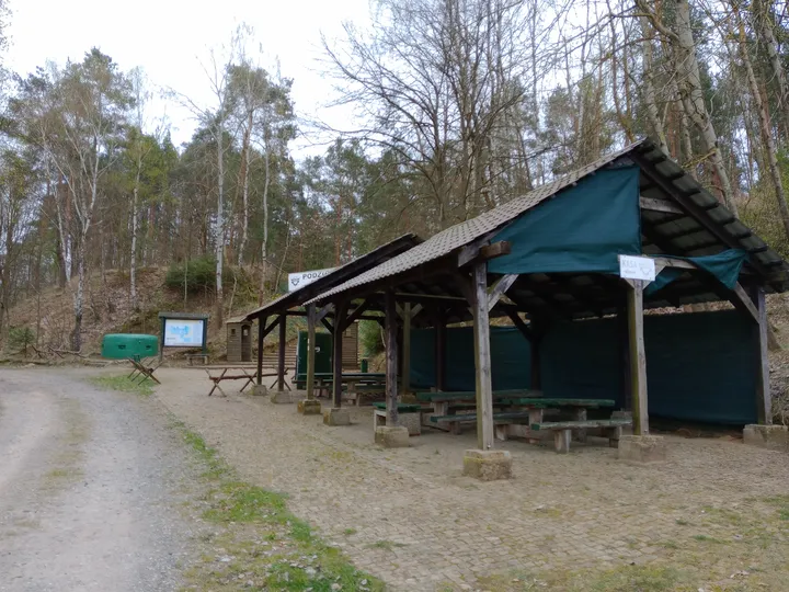 Covered visitor area at the approach at Międzyrzecz Fortified Region