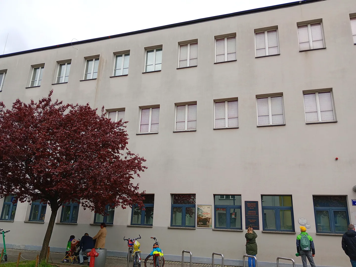 The factory’s street façade at Oskar Schindler’s Enamel Factory