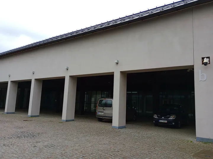 The covered museum entrance at Oskar Schindler’s Enamel Factory