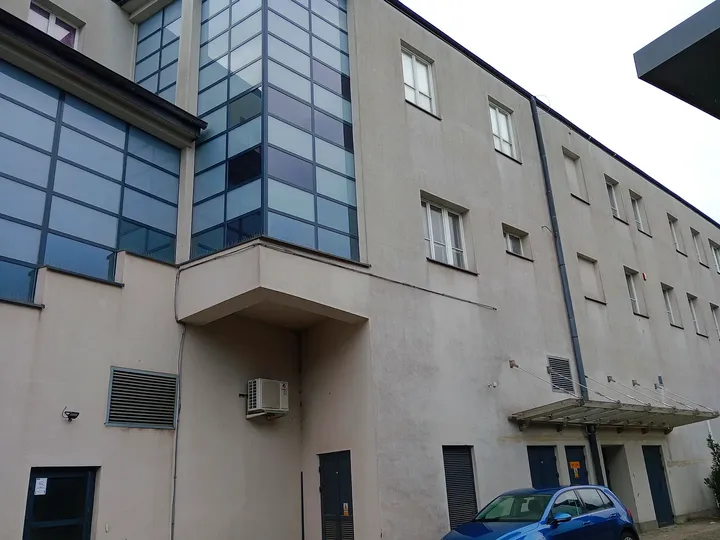 The glazed entrance structure at Oskar Schindler’s Enamel Factory