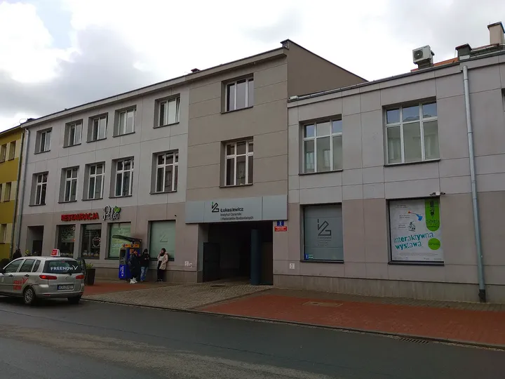 The factory frontage along the street at Oskar Schindler’s Enamel Factory