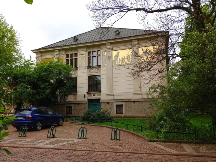 Exhibition building facing the square at Palace of Art, Kraków