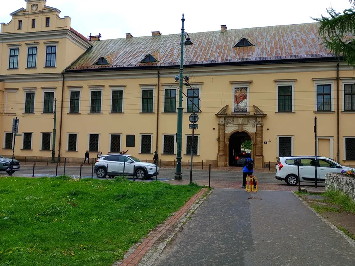 The palace courtyard at Papal Window, Kraków