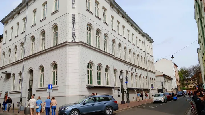 A corner building beside the square at Plac Nowy, Kazimierz
