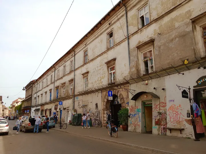 The street leading into the square at Plac Nowy, Kazimierz