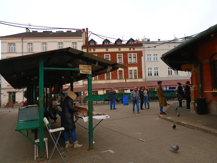 The square on a second April visit at Plac Nowy, Kazimierz