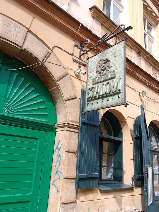 A signed entrance by the market at Plac Nowy, Kazimierz