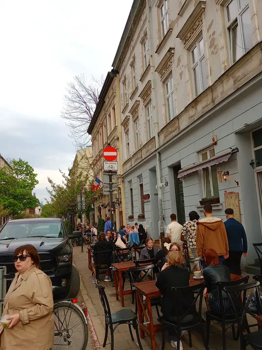 The pavement alongside the market at Plac Nowy, Kazimierz
