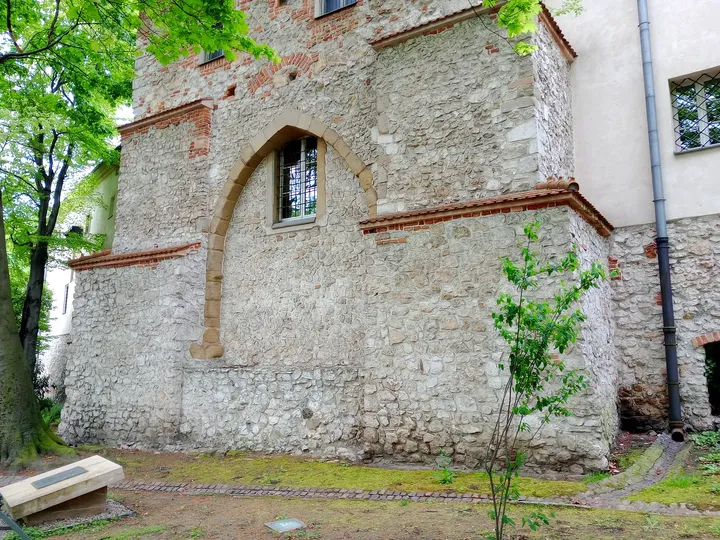 The garden beside old masonry at Planty beside Westerplatte Street