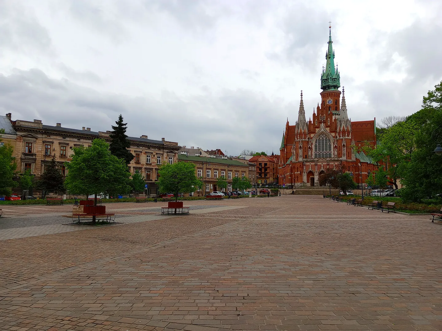 The square facing St Joseph’s Church at Podgórze Market Square