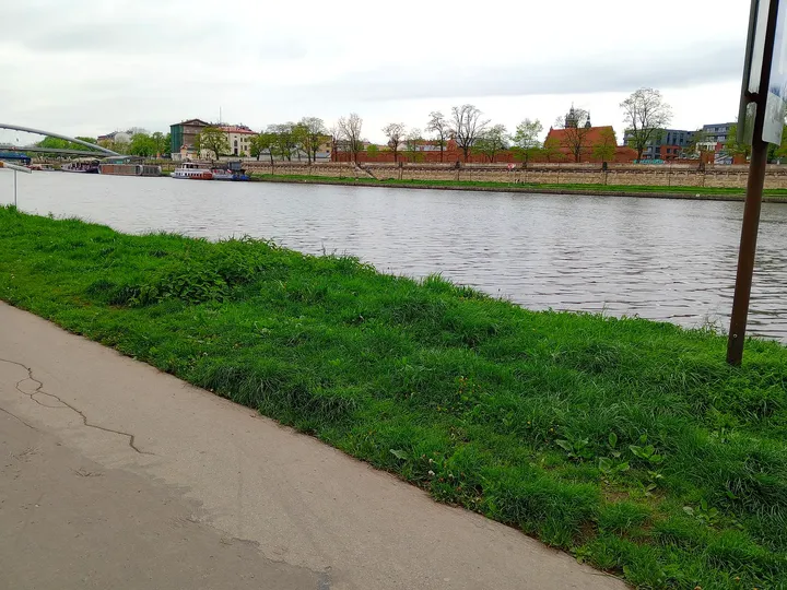 Upper and lower riverside approaches at Podolski river boulevard