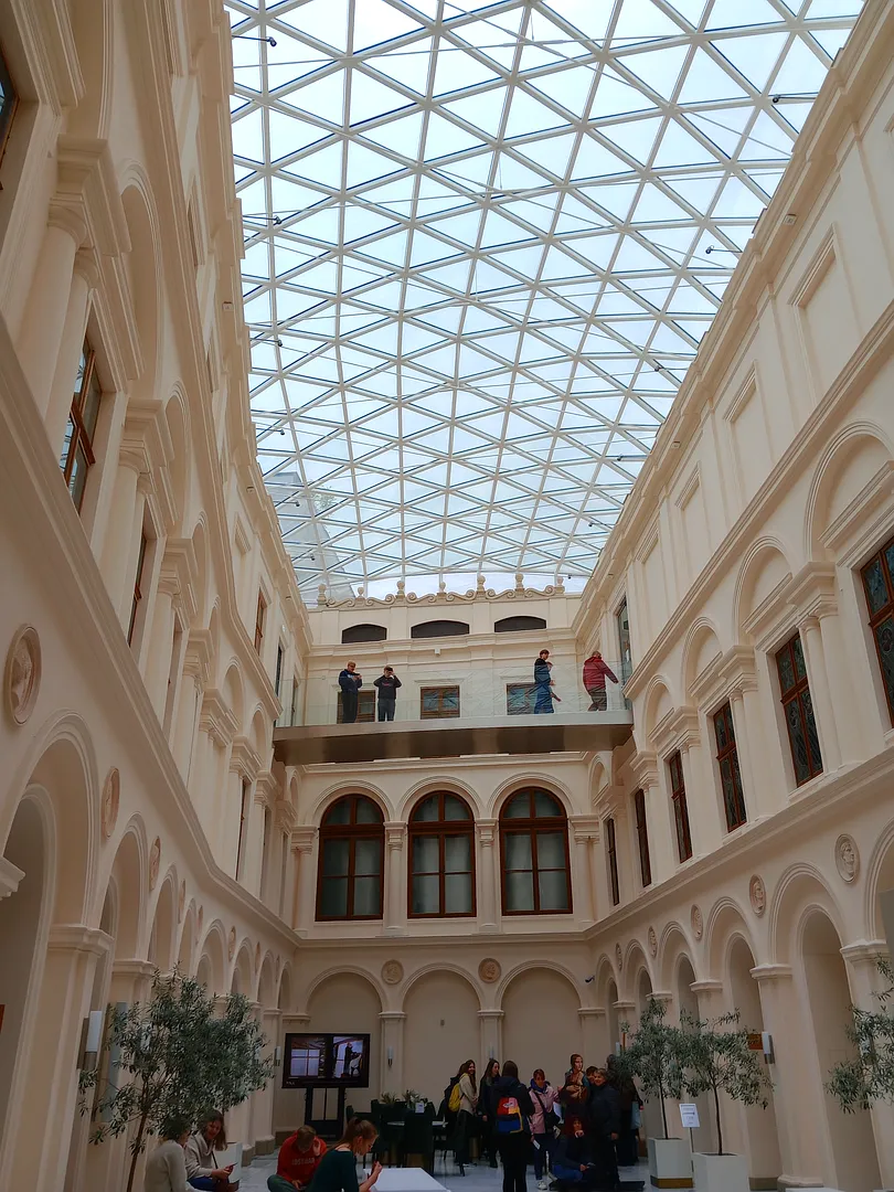 Glazed roof over the courtyard at Princes Czartoryski Museum