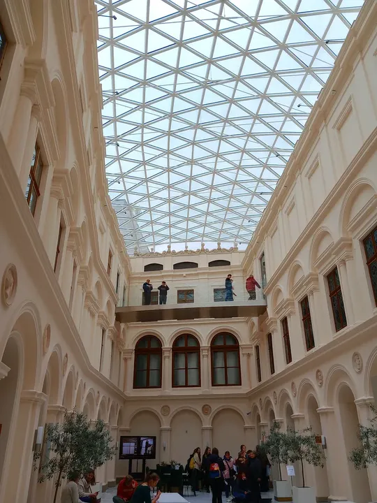 Glazed roof over the courtyard at Princes Czartoryski Museum