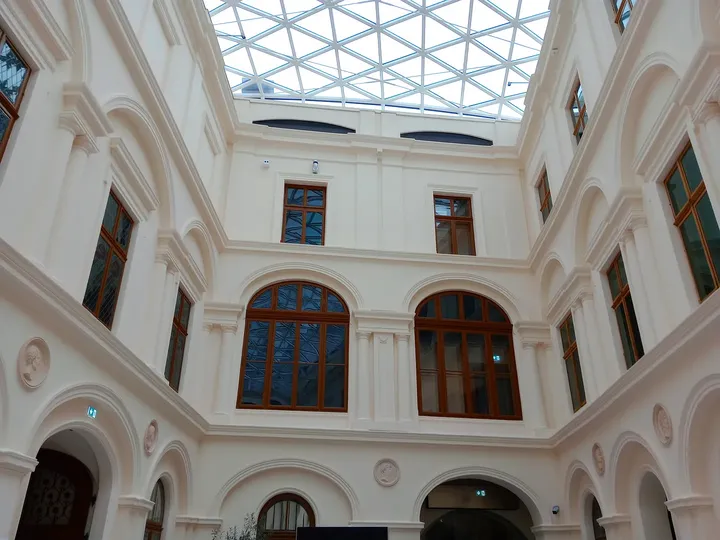 Courtyard seen from below at Princes Czartoryski Museum
