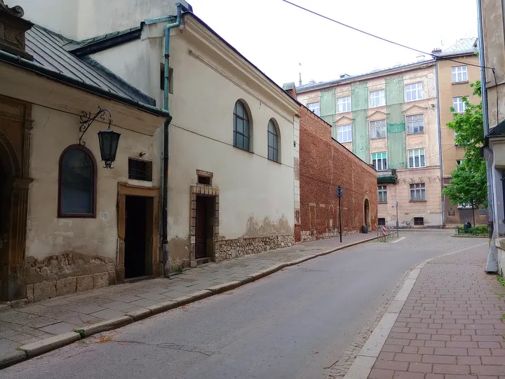 The lane beside the monastery buildings at Reformacka Street