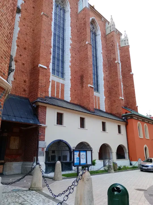 The brick church beside St Mary’s Square at Saint Barbara’s Church, Kraków