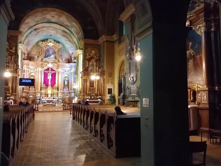 Main altar seen from the rear at Saint Casimir’s Church, Kraków