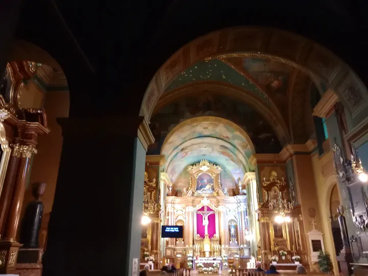 Arched ceiling above the altar at Saint Casimir’s Church, Kraków